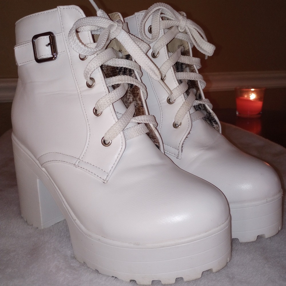 White Platform Boots